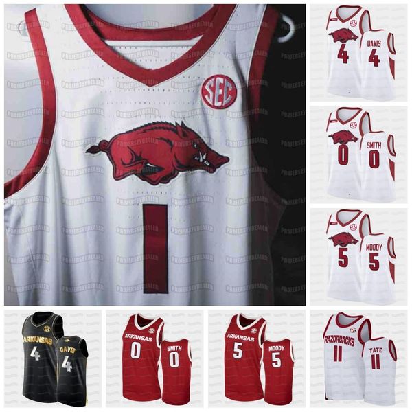 

college wear arkansas 2021 equality ncaa basketball jersey moses moody justin smith jalen tate jd notae connor vanover davonte davis desi si, Black