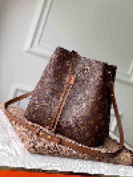 

shopping bags neonoe presbyopia bucket m44887 caramel color luxury brand designer women tote travel real leather handbags shoulder evening b, Black