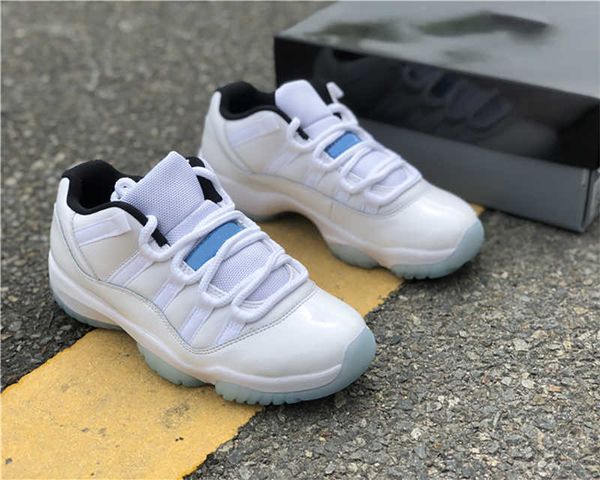 

designer shoes jumpman 11 11s low legendary blue basketball white paint true fiber fashion sports sneaker