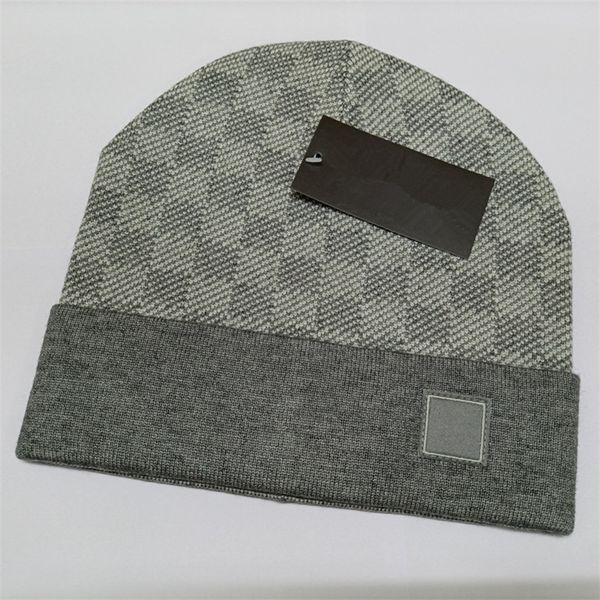 

fashin new designer beanie luxury men baseball hat sport cotton knitted hats skull caps fitted classic triangle letter printed wool beanies, Blue;gray