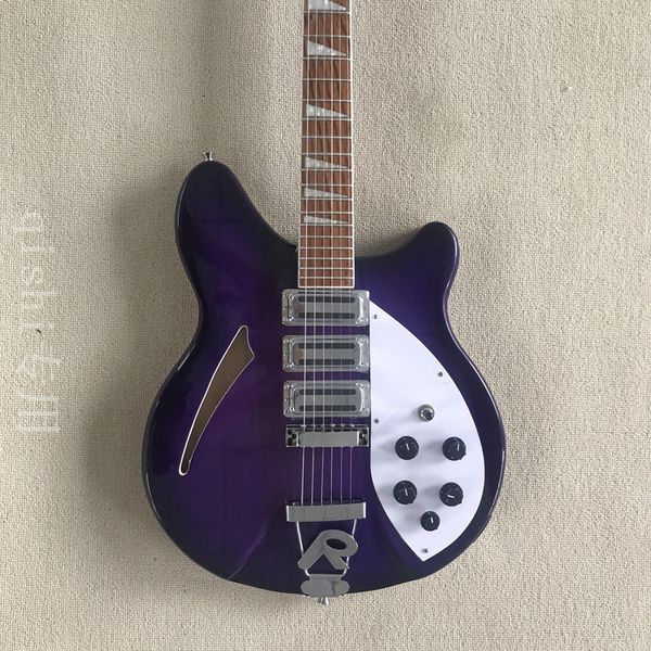 

6-string purple rickenback electric guitar half hollow body roger limited edition 6-string ricken guitarra