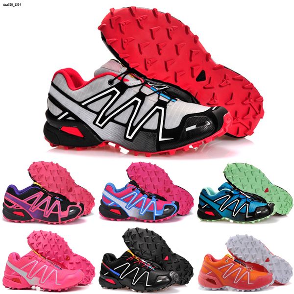 

womens sneaker 3s speedcross 3 iii cs trail outdoor shoes highquality carmine triple black purple run walking casual trainer 36-40