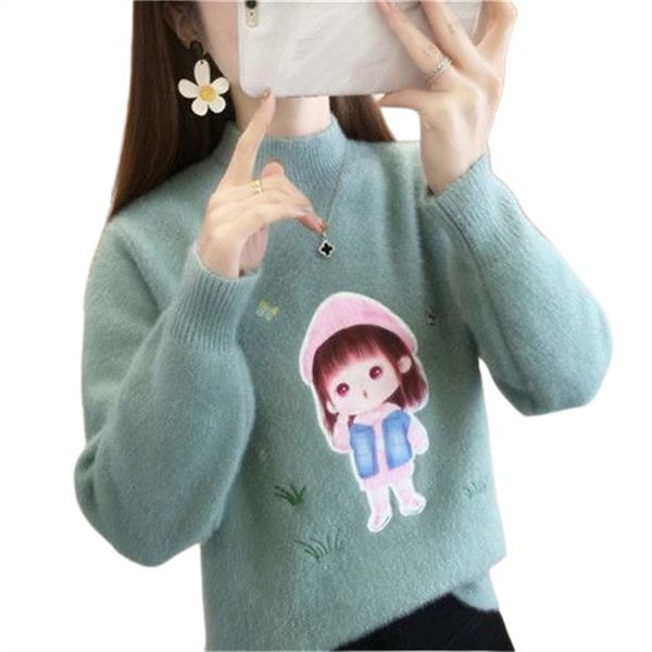 

designer knitwear women's sweaters pullover 100% cotton pullover monogrammed turtleneck ladies casual warm and stylish black white stri, White;black