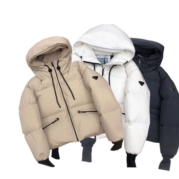 

pras womens down jackets stylist coat parka winter fashion men women overcoat jacket women outerwear causal hip hop streetwear size s/m/l, Black