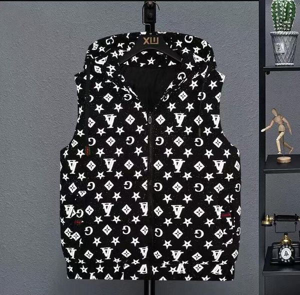 

designer men vest autumn surface shiny waistcoat candy green orange black hooded vest for sleeveless jacket zipper plus size 4xl, Black;white