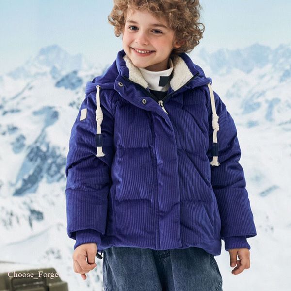 

winter boys girls down coat jackets parkas 3-12 years fashion girl warm snowsuit hooded outerwear kids coats parkas 211222, Blue;gray