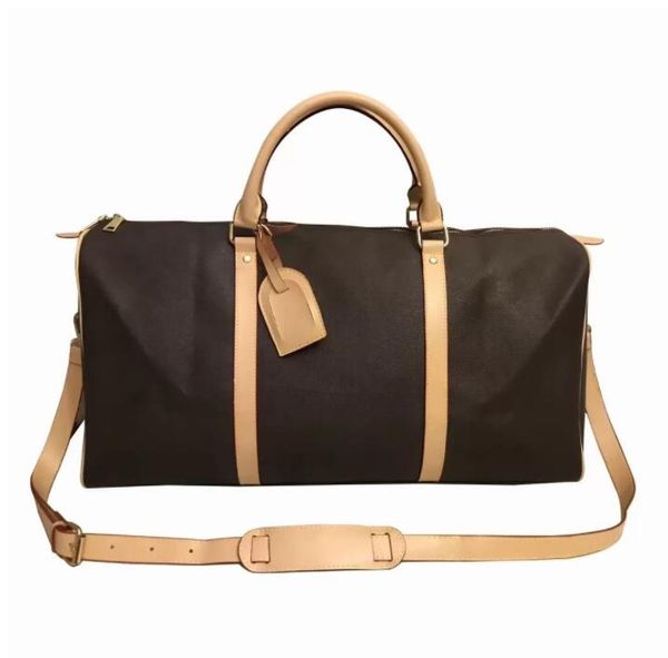 

luxurys designers duffel shoulder bags 2022 women large tote original brand fashion handbags 60 cm big real soft leather men travel crossbod