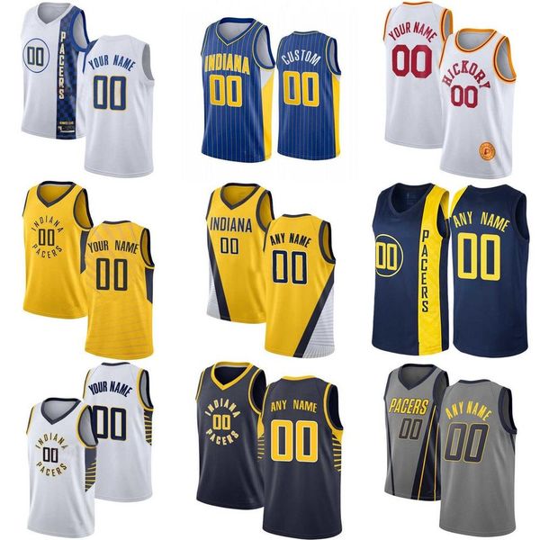 

75th custom jersey indiana''pacers''men women youth 23 isaiah jackson 26 jeremy lamb 33 myles turner miller 31 victor ba, Black;red