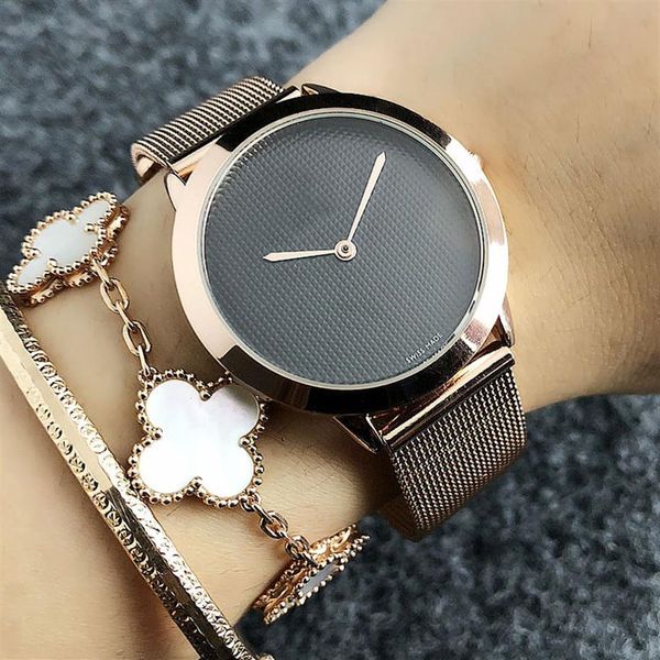

fashion brand women men lovers' steel metal band quartz wrist watch c2140-2227v, Slivery;brown