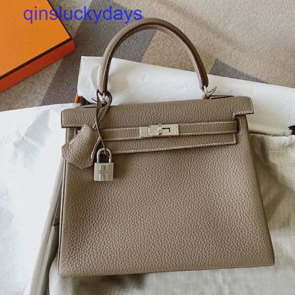 

luxury designer herme kely shoulder bags price 2022 new bag lychee grain head layer cow leather one cross body women's bride with