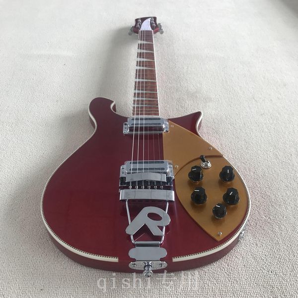 

new product ricken- backer electric guitar 2 piece of pick-up real ps red color guitar
