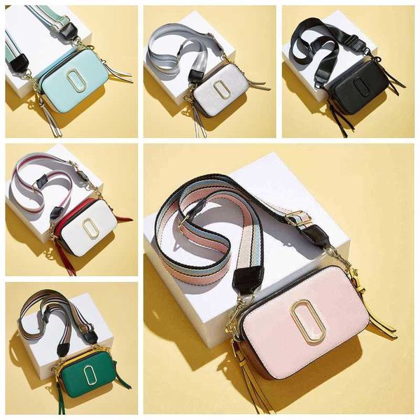 

designer bags hand tote women crossbody wide strap fashion color matching camera shoulder bag messenger 221008 1106