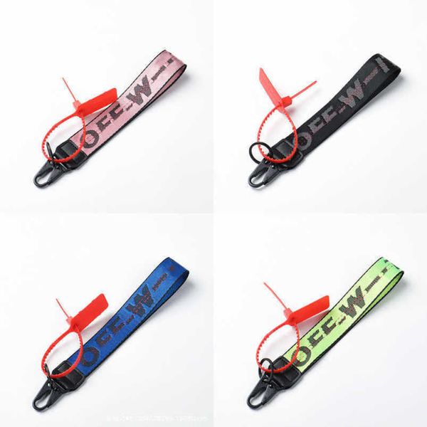 

offs classic luxury key rings brand keychains clear rubber jelly letter print keys ring fashion men women canvas keychain camera pendant bel, Slivery;golden