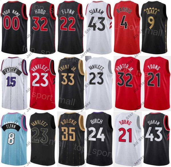 

basketball jerseys screen print men youth city basketball scottie barnes jersey 4 fred vanvleet 23 pascal siakam 43 og anunoby 3 gary trent, Black;red