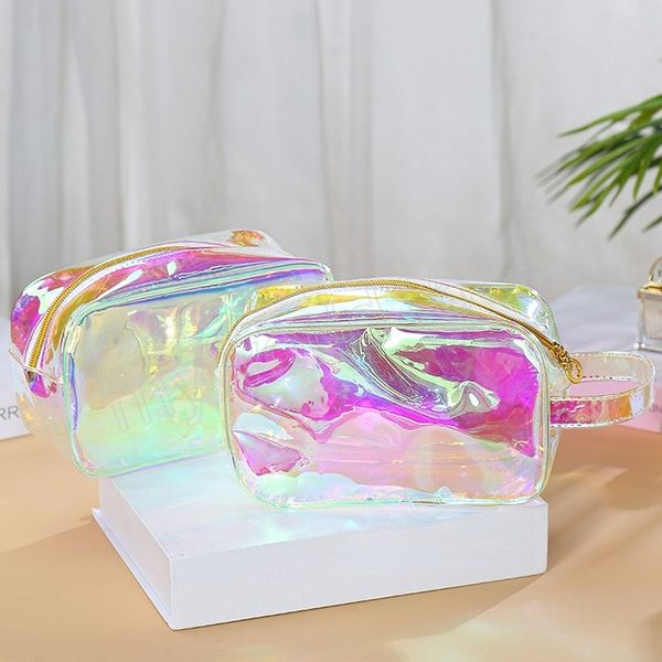 

laser transparent lipstick makeup bag cosmetic bags organizer travel portable toiletry bag make up storage case pouch