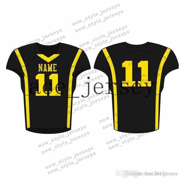 

89men 2019 youth football jerseys army green wine red embroidery s stitched custom any name any number jerseys, Black;red
