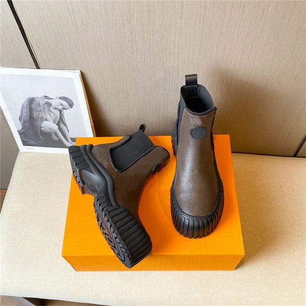

designer luxury women brown leather circle ruby flat rangers wonderland ranger flat combat boots booties with original box, Black