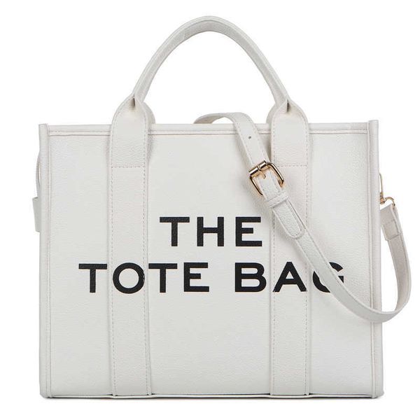 

new solid color pu leather letter tote bag simple casual large capacity handbag luxury brand design bag crossbody bags for women 221106
