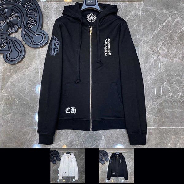 

tide ch street crowe's heart cross new leisure hip hop high street zipper cardigan sweater 80643221, Black;brown