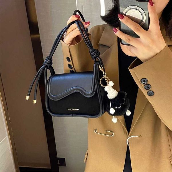 

bag 2022 new autumn pure color simple temperament crossbody bag temperament one shoulder underarm women's bag