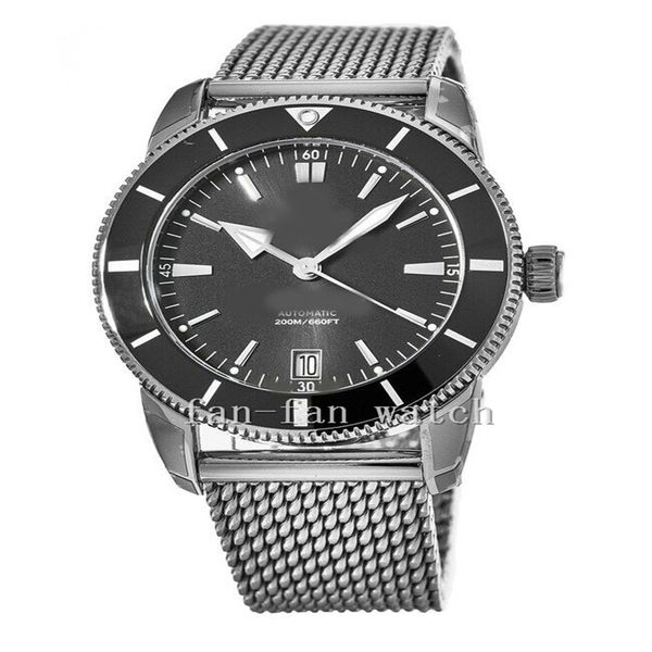 

tw factory mens watch super quality 42mm ub2010161c1a1 superocean heritage 904l steel black dial watches eta 2824-2 movement mechanical auto, Slivery;brown