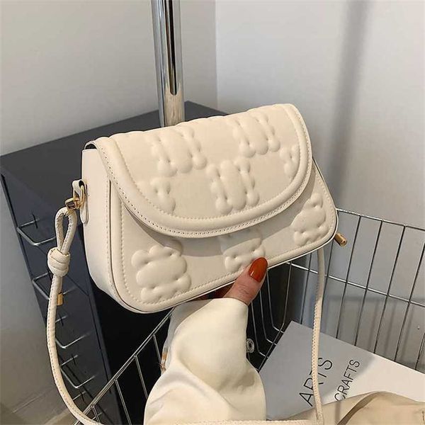 

cute biscuit bag female 2022 spring new solid color sling single shoulder bag small fresh texture messenger bag