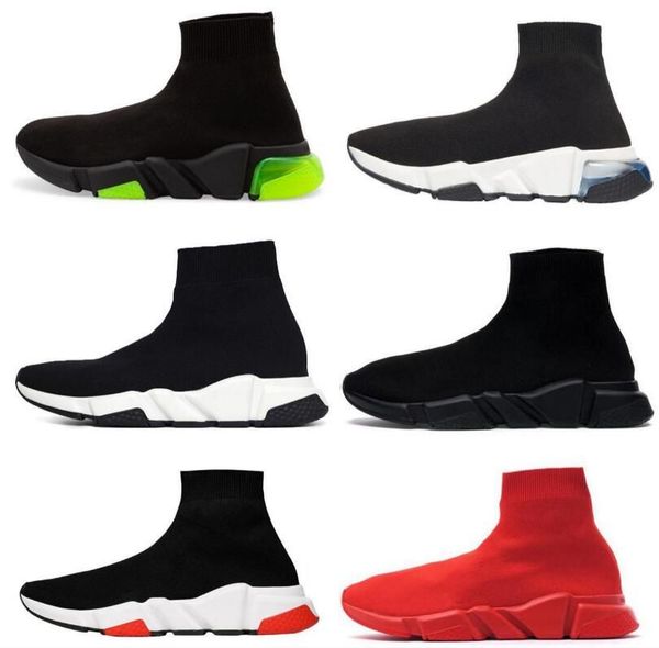 

with original box''balencaigas''designer shoes designer men's sneakers running socks shoes speed 1.0 platform casua, Black
