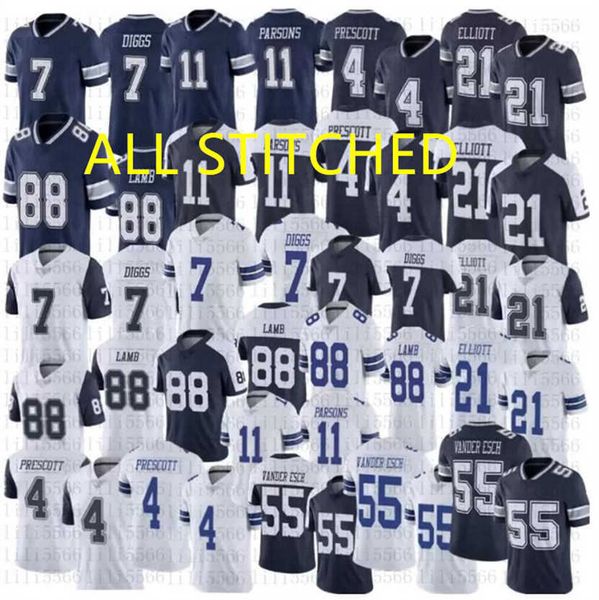 

custom ceedee lamb jersey tee dallas''cowboys''11 micah parsons trevon diggs dak prescott ezekiel elliott leighton vande, Black