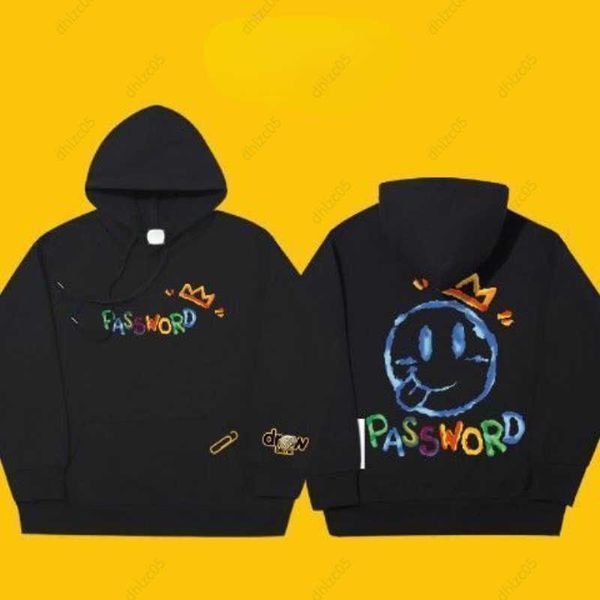 

drew justin boys & girls house hoodie designer pullover printed smiley face fashion brand couple wear, Black