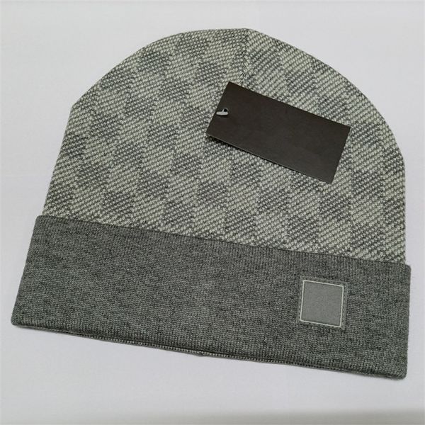 

fashin new designer beanie luxury men baseball hat sport cotton knitted hats skull caps fitted classic triangle letter printed wool beanies, Blue;gray
