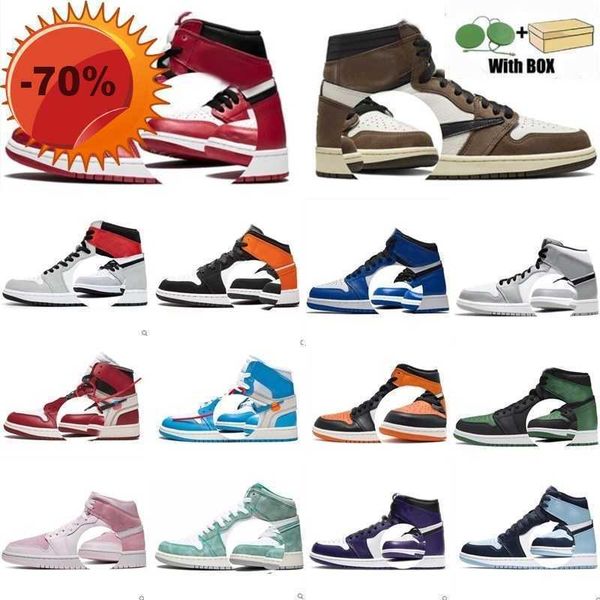 

basketball running shoes basketball shoes mens jumpman 1s basketball shoes high og 1 unc university blue royal red green sport shoe, Black