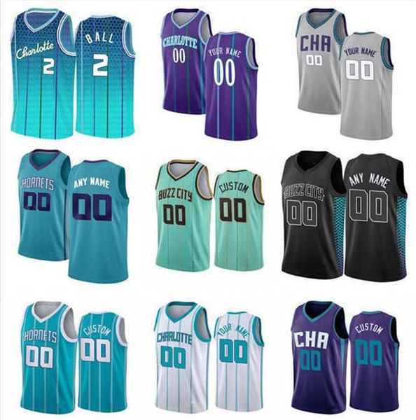 

college wear 75th custom jersey charlotte''hornets''men women youth larry 2 johnson dell 30 curry muggsy 1 bogues basket, Black
