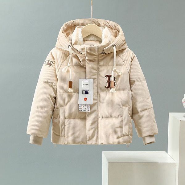 

kids down coat winter boy girl baby outerwear jackets teen clothing hooded thick warm outwear coats children wear jacket fashion classic pac, Blue;gray