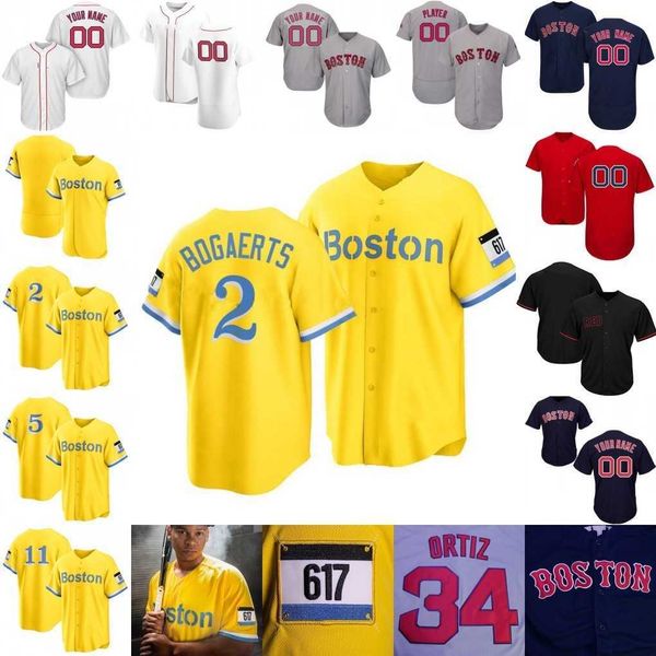 

city boston baseball jersey alex verdugo rafael devers xander bogaerts david ortiz kike hernandez j.d. martinez carl yastrzemski trevor, Blue;black