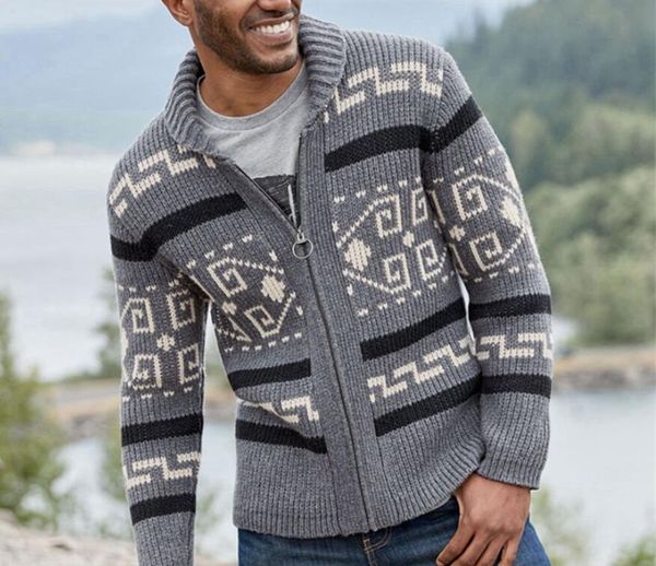 

mens sweater black european luxury knitted cardigan winter fashion striped lapel jackets zipper male long sleeve casual clothes, White;black
