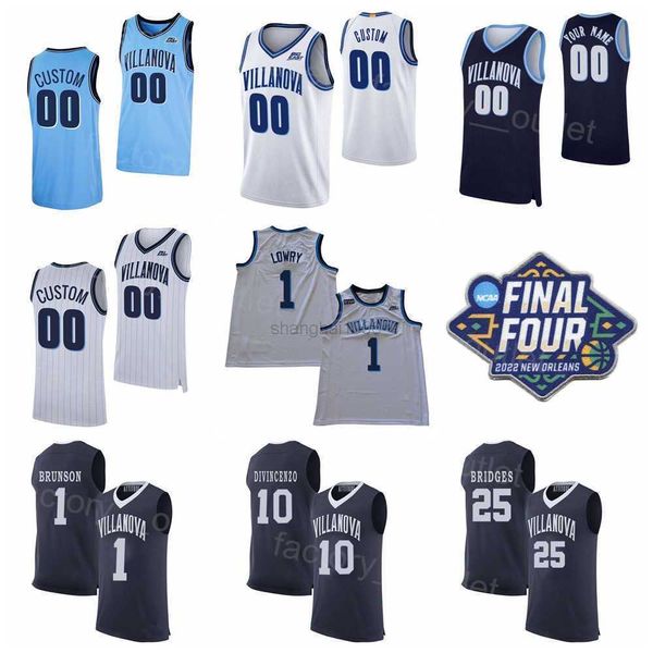 

college basketball wears ncaa 2023 final four villanova wildcats 10 donte divincenzo jersey basketball 1 jalen brunson 1 kyle lowry 25 mikal, Black