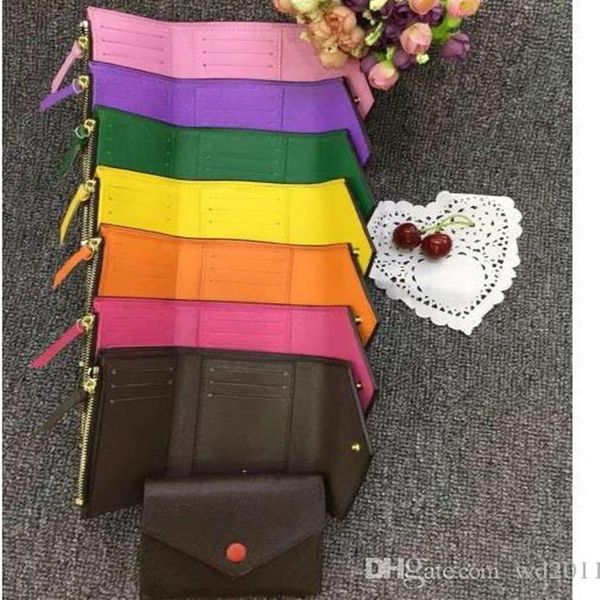 

women man with box leather multicolor short designer wallet card holder classic zipper pocket victorine246k, Red;black