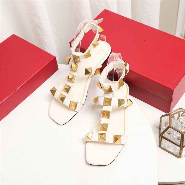 

05 heel party valentinoly women high fashion leather letter wedding sandals casual slippers luxury design, Black