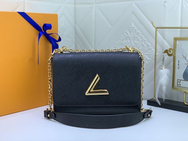 

tier quality luxury designer bag twist denim genuine leather women shoulder bag lock flap handbag mm women's crossbody wallet lady poch