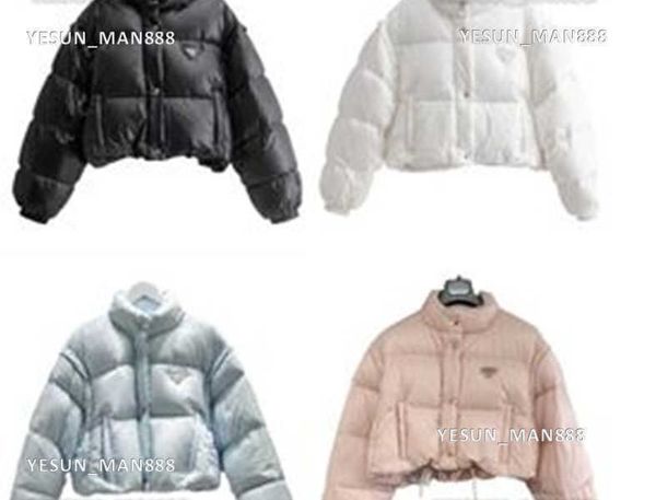 

men's women's parkas womens designer prads down jacket autumn and winter sleeves disassembled puffer jackets coat outerwear causal, Black