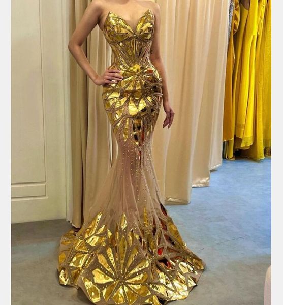 

evening dress sweetheart gold appliques mermaid long dress fur yousef aljasmi women cloth, Black;pink
