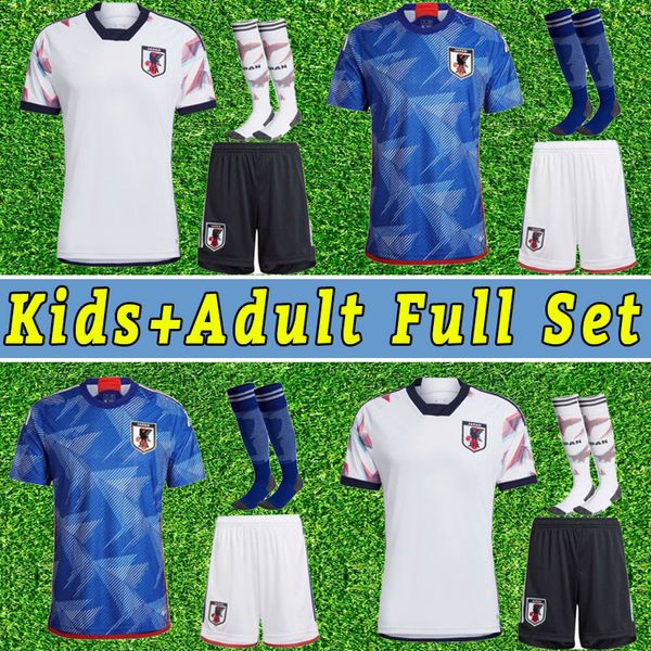 

world cup kagawa japan soccer jersey home blue mens atom endo okazaki nagatomo hasebe kamamoto football shirt 2022 2023 men kids child full, Black;yellow