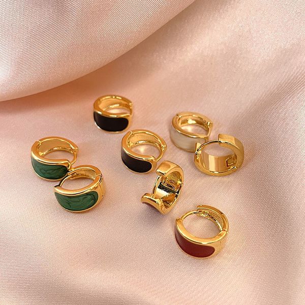 

designer jewelry dangle rings fine drops of glaze ear clip ins elegant temperament senior feeling cold wind earrings, Silver