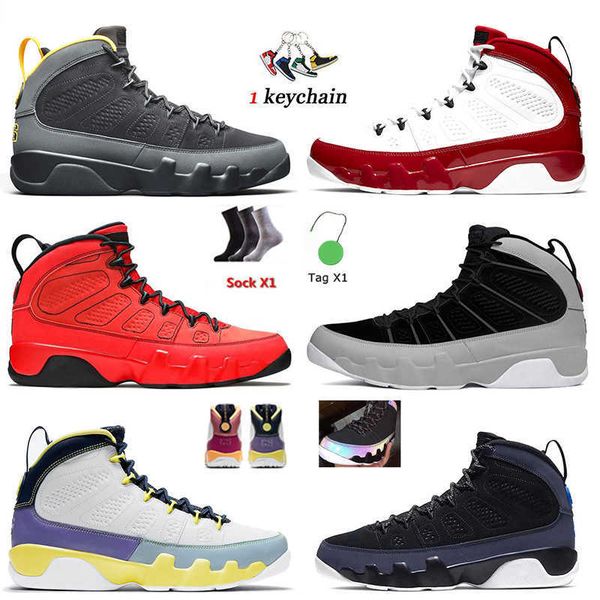 

jumpman 9 mens basketball shoes trainers sneakers change the world chile red racer blue space jam bred particle grey outdoor women men
