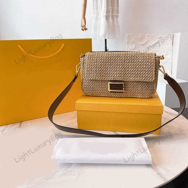 

3a designer straw baguette shoulder crossbody bag fashion cross body wallets womens classic luxury handbags tote female purses 2201107