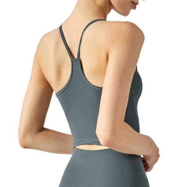 

lu-376 butterfly bone sports yoga tank women's underwear shockproof slim shoulder belt back fitness gym vest bra, White