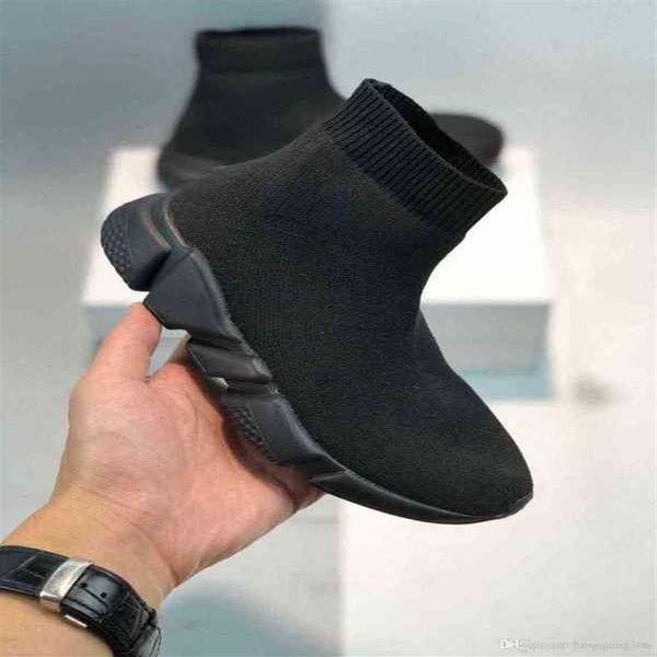 

fashion boots for kids speed trainer sock shoes toddler boys girls youth socks sneakers triple black red kids children designer shoes 2278g
