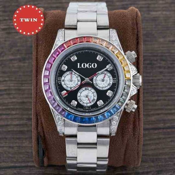 

luxury classic 40mm 904 steel 7750 timing movement 116599 sapphire mirror waterproof diamond crystal luminous watch