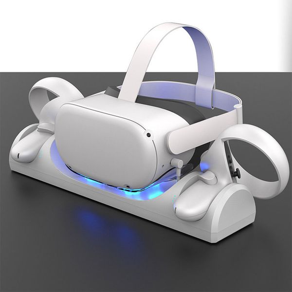 

vr/ar accessorise charging dock for oculus quest 2 vr glasses headset handle controller charger station stand base set for meta quest2 acces