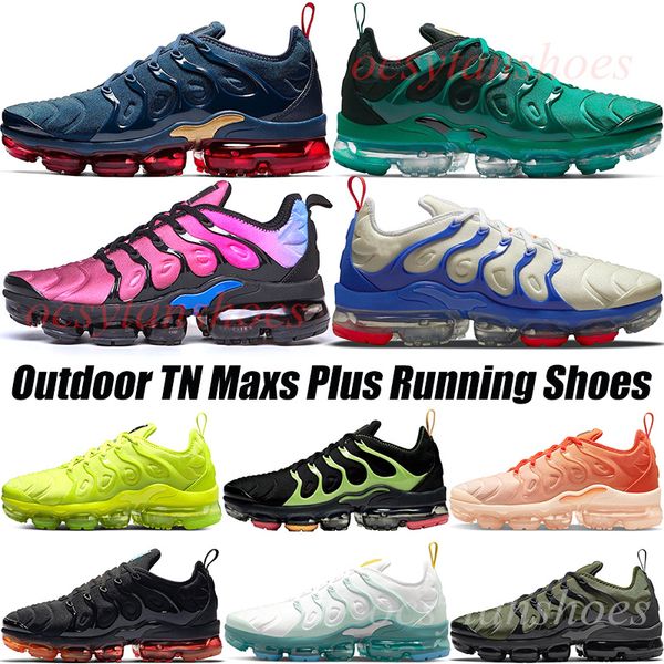 

vapor maxs plus tn running shoes men women tennis ball university blue triple black coquettish purple yolk bubblegum tns mens trainers outdo